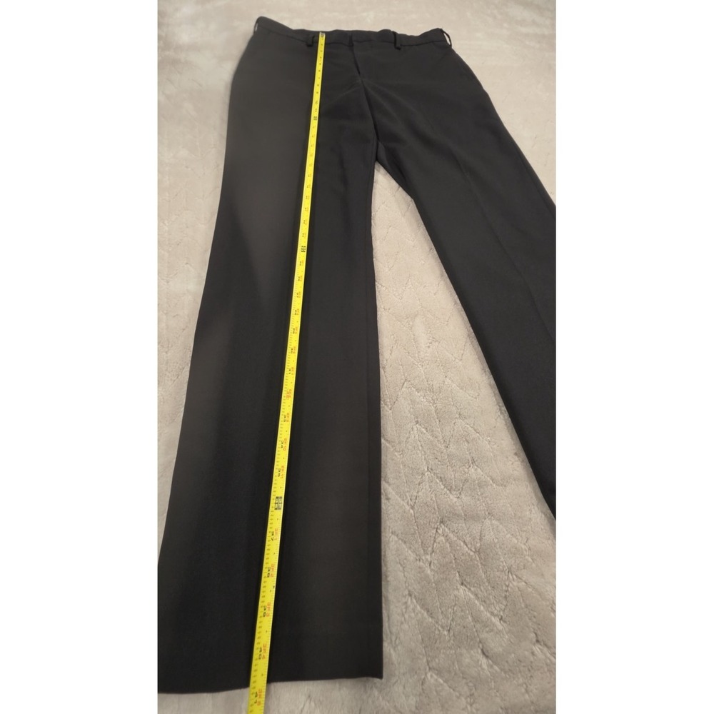 Van Heusen Flex Slim Fit Flat Front Stretch Pants Black Mens 34x32 - Picture 5 of 12